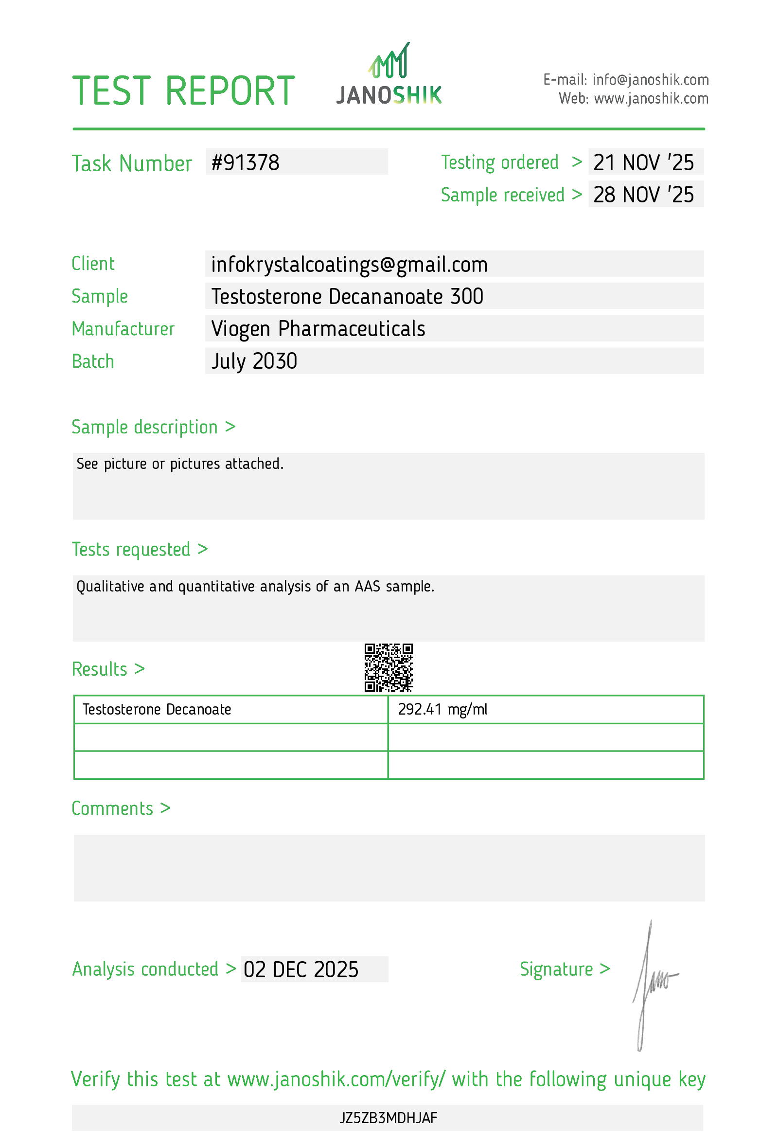 Viogen Nandrolone Decanoate 300mg - Image 2