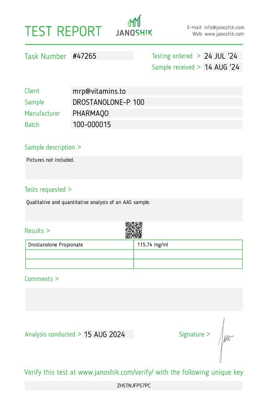 Pharmaqo US – Drostanolone-P 100 - Image 2
